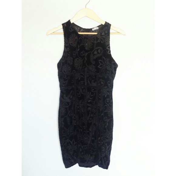 Free People Black Burnout Babe Bodycon Dre… - Picture 2 of 7